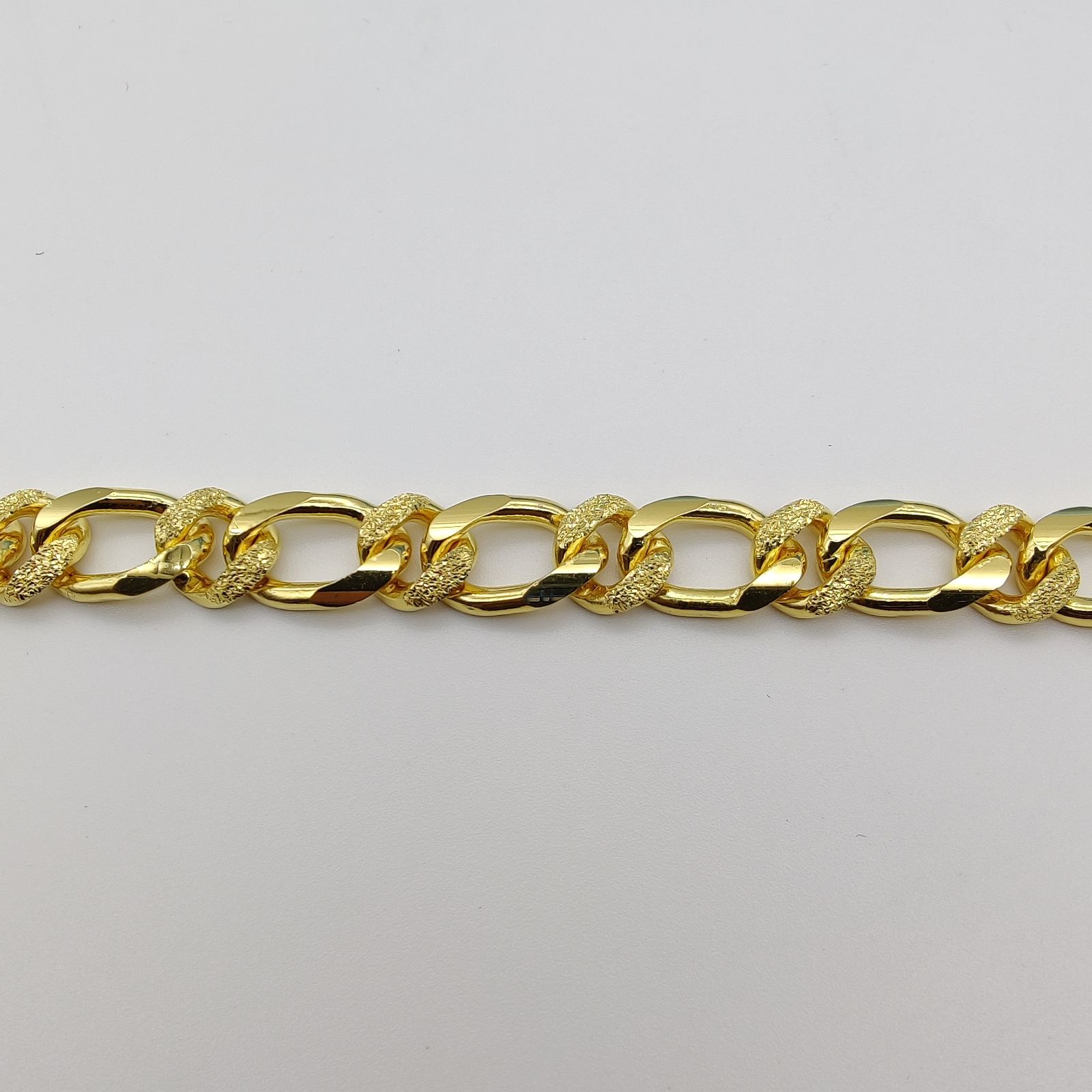 Brass Alloy Rhodium Gold Plated Nawabi Design Chain With Hololith  Rudrakhasha OM Bracelet Combo